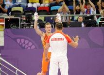 Azərbaycan gimnastı Oleq Stepko Avropa Oyunlarında gümüş medal qazandı. Bakı, Azərbaycan, 18 iyun 2015